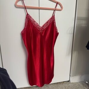 Victoria's Secret Red Lace Slip